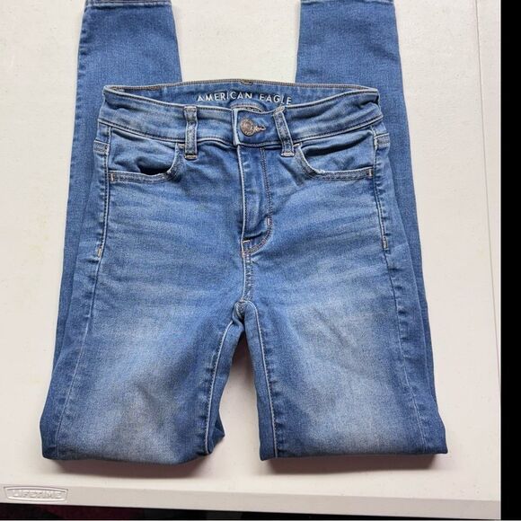 American Eagle Hi Rise Jegging short size 00 next level stretch women’s Juniors - Picture 1 of 4